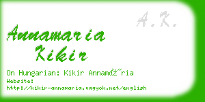 annamaria kikir business card